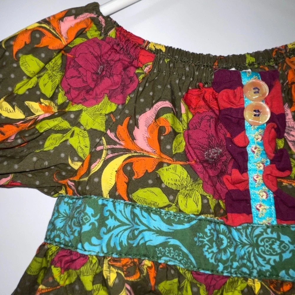 Matilda Jane Paint By Numbers Kids Girls Floral Bell Sleeve Dress Size 2‎